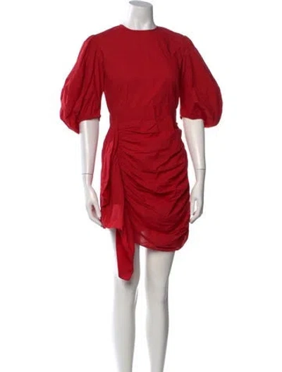 Pre-owned Rhode Crew Neck Mini Dress In Red