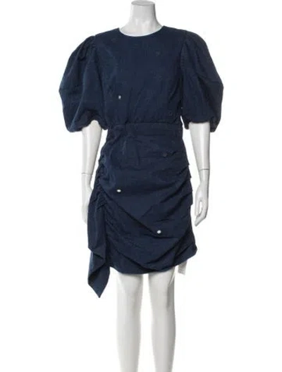 Pre-owned Rhode Crew Neck Mini Dress W/ Tags In Blue