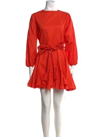 Pre-owned Rhode Crew Neck Mini Dress W/ Tags In Orange
