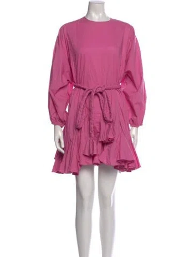 Pre-owned Rhode Crew Neck Mini Dress W/ Tags In Pink
