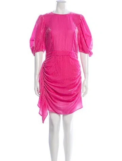 Pre-owned Rhode Crew Neck Mini Dress W/ Tags In Pink