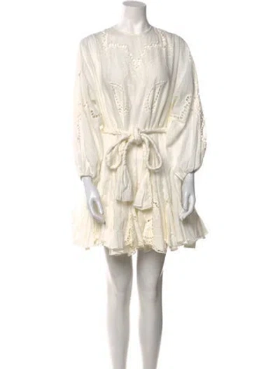 Pre-owned Rhode Crew Neck Mini Dress W/ Tags In White