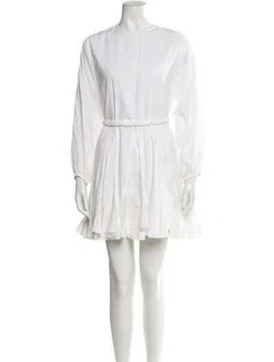 Pre-owned Rhode Crew Neck Mini Dress In White
