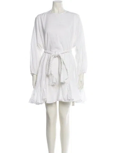 Pre-owned Rhode Crew Neck Mini Dress In White