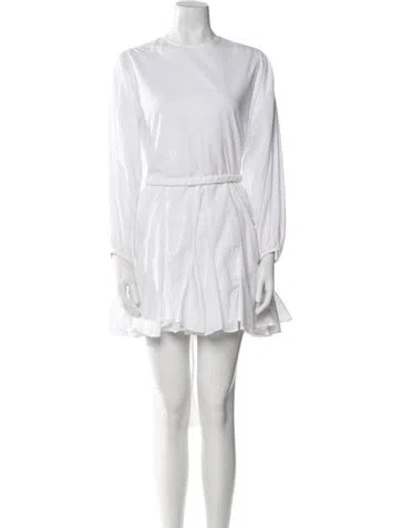 Pre-owned Rhode Crew Neck Mini Dress In White