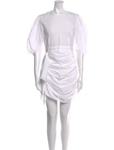 Pre-owned Rhode Crew Neck Mini Dress In White