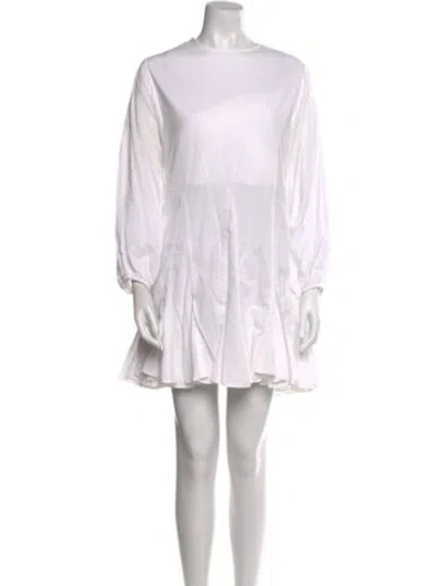 Pre-owned Rhode Crew Neck Mini Dress In White
