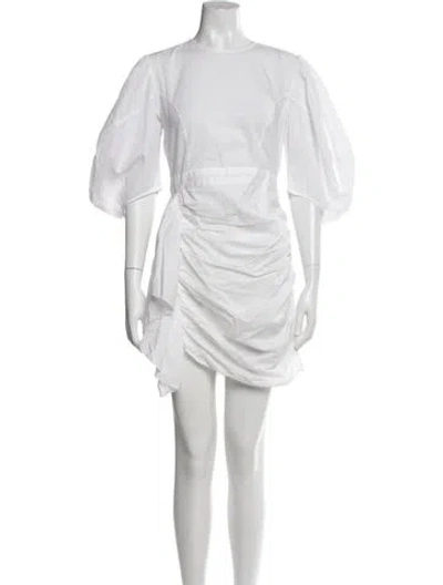 Pre-owned Rhode Crew Neck Mini Dress In White