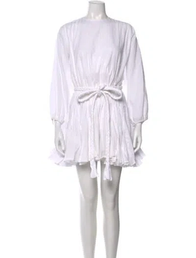 Pre-owned Rhode Crew Neck Mini Dress In White