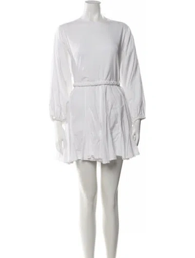 Pre-owned Rhode Crew Neck Mini Dress In White