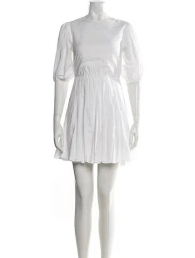 Pre-owned Rhode Crew Neck Mini Dress In White