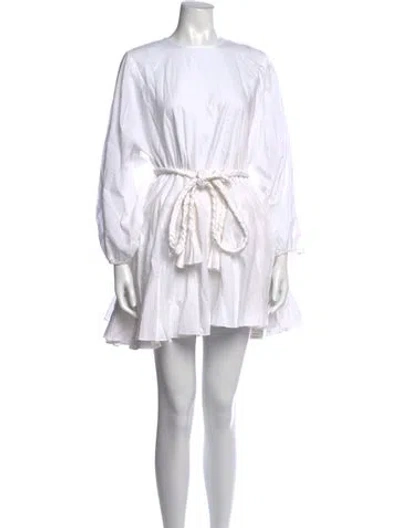 Pre-owned Rhode Crew Neck Mini Dress In White
