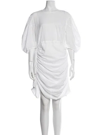 Pre-owned Rhode Crew Neck Mini Dress In White