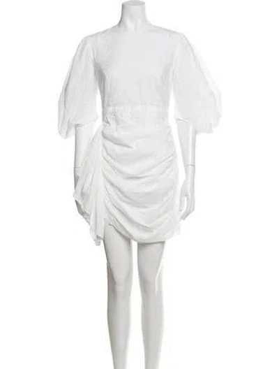 Pre-owned Rhode Crew Neck Mini Dress In White