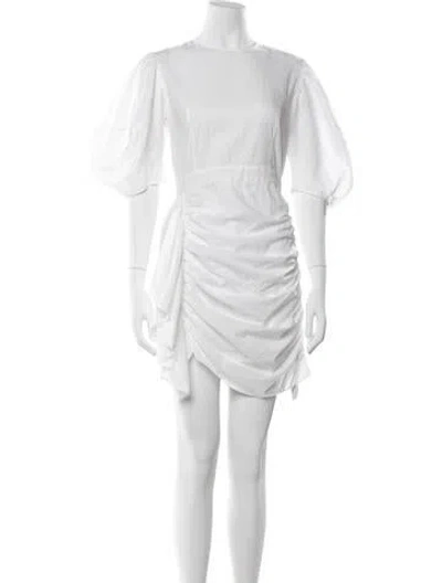 Pre-owned Rhode Crew Neck Mini Dress In White