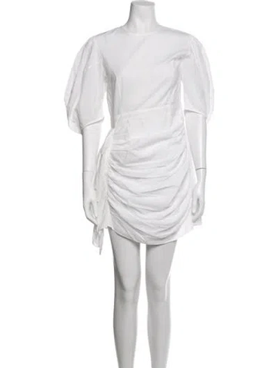 Pre-owned Rhode Crew Neck Mini Dress In White