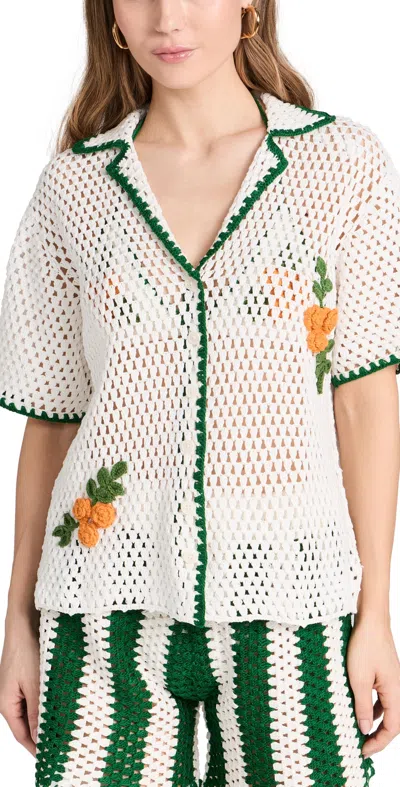 Rhode Crochet Shirt Marigold Crochet In White