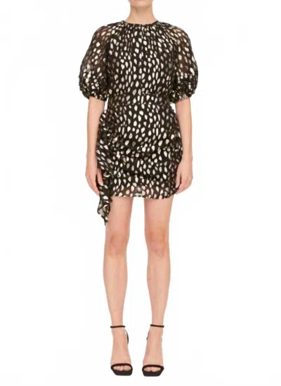 Rhode Dafina Top In Black Gold Metallic In Brown