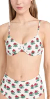 RHODE DIVYA BIKINI TOP ROSE BLOCK