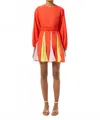 Rhode Ella Dress In Red/lilac Colorblock In Multi