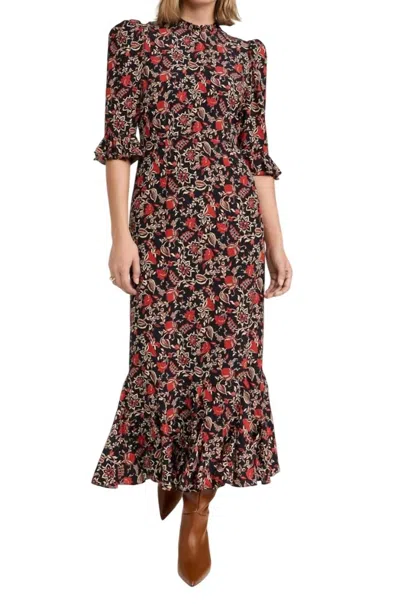 RHODE FELIX MIDI DRESS IN LA TOILE FLORAL