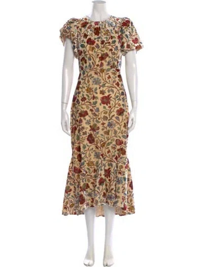 Pre-owned Rhode Floral Print Long Dress