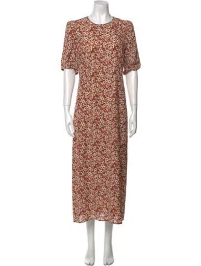 Pre-owned Rhode Floral Print Long Dress In Multi