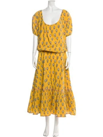 Pre-owned Rhode Floral Print Long Dress In Multi