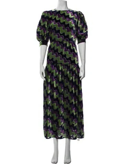 Pre-owned Rhode Floral Print Long Dress In Multi
