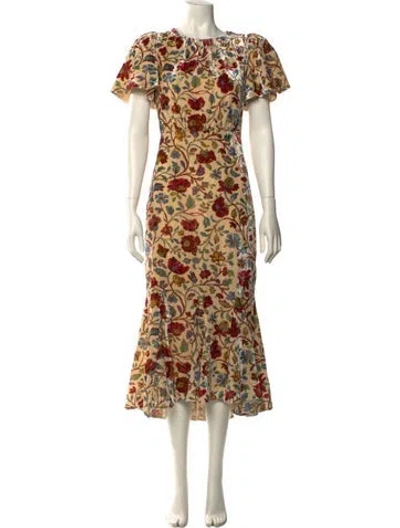 Pre-owned Rhode Floral Print Long Dress W/ Tags