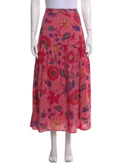 Pre-owned Rhode Floral Print Long Skirt In Multi