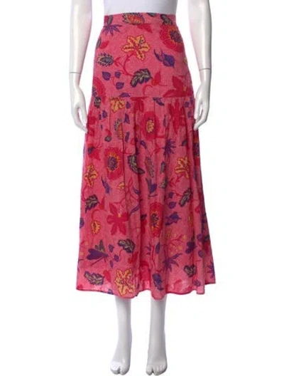Pre-owned Rhode Floral Print Long Skirt In Multicolor