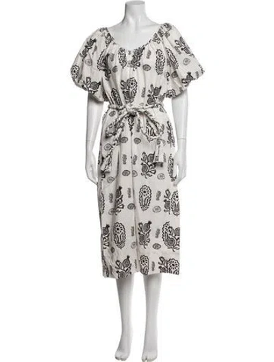 Pre-owned Rhode Floral Print Midi Length Dress