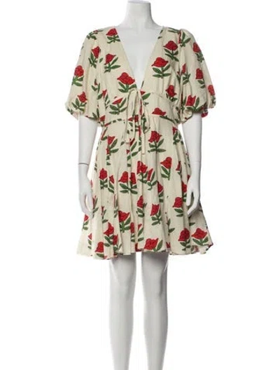 Pre-owned Rhode Floral Print Mini Dress