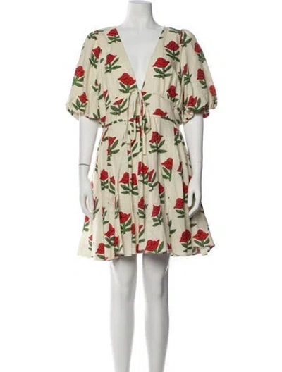 Pre-owned Rhode Floral Print Mini Dress