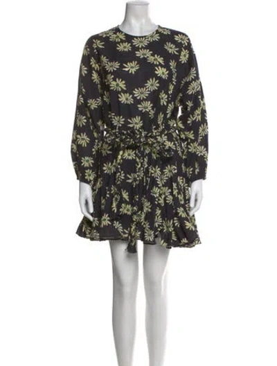 Pre-owned Rhode Floral Print Mini Dress In Multi