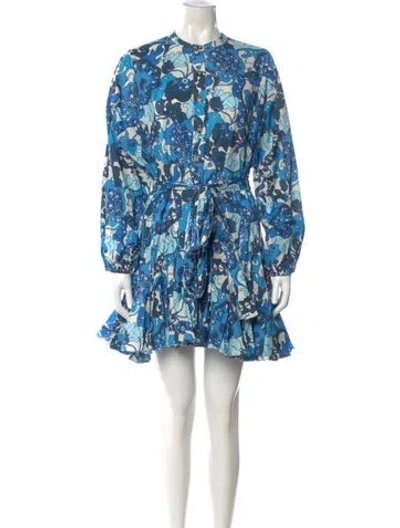 Pre-owned Rhode Floral Print Mini Dress In Multi