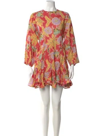 Pre-owned Rhode Floral Print Mini Dress In Multi