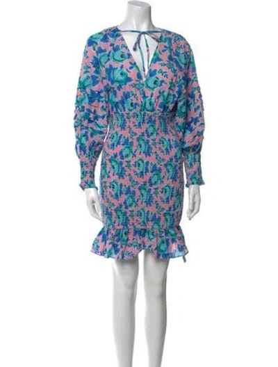 Pre-owned Rhode Floral Print Mini Dress In Multi