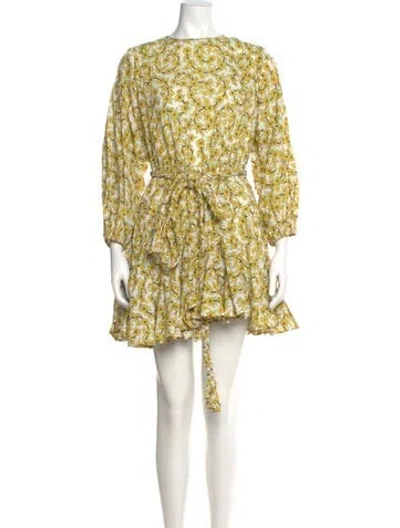 Pre-owned Rhode Floral Print Mini Dress In Multi