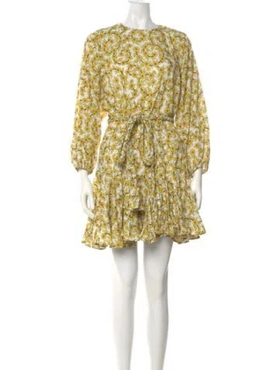 Pre-owned Rhode Floral Print Mini Dress In Multi