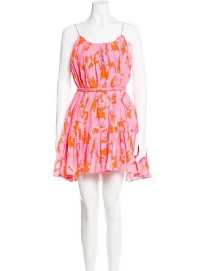 Pre-owned Rhode Floral Print Mini Dress In Multi