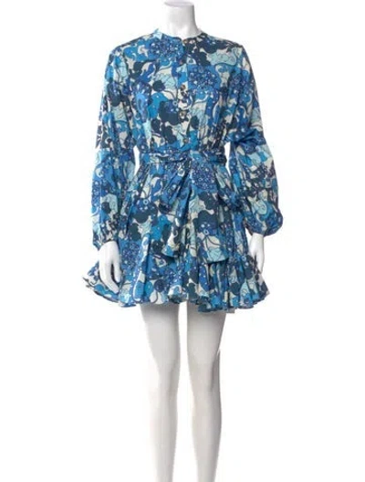 Pre-owned Rhode Floral Print Mini Dress In Multi