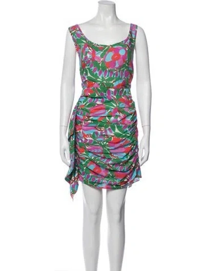 Pre-owned Rhode Floral Print Mini Dress In Multi