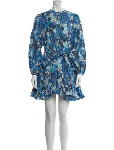 Pre-owned Rhode Floral Print Mini Dress In Multi