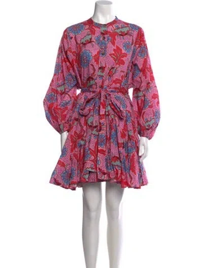Pre-owned Rhode Floral Print Mini Dress In Multi