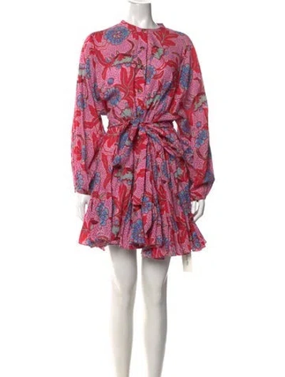 Pre-owned Rhode Floral Print Mini Dress In Multi