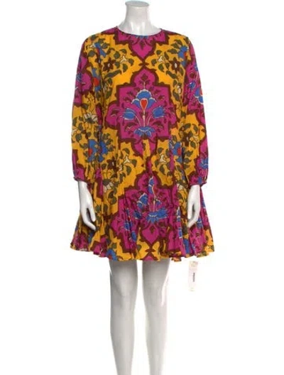 Pre-owned Rhode Floral Print Mini Dress In Pink