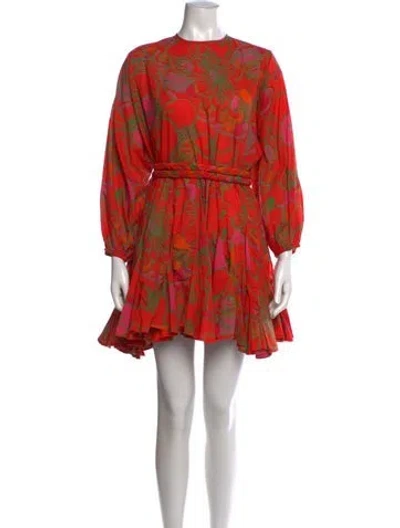 Pre-owned Rhode Floral Print Mini Dress In Pink