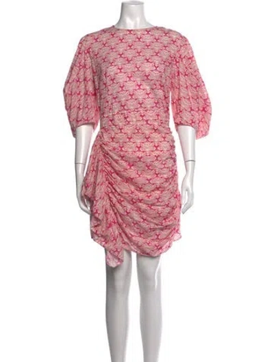 Pre-owned Rhode Floral Print Mini Dress In Pink